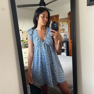 Blue floral dress